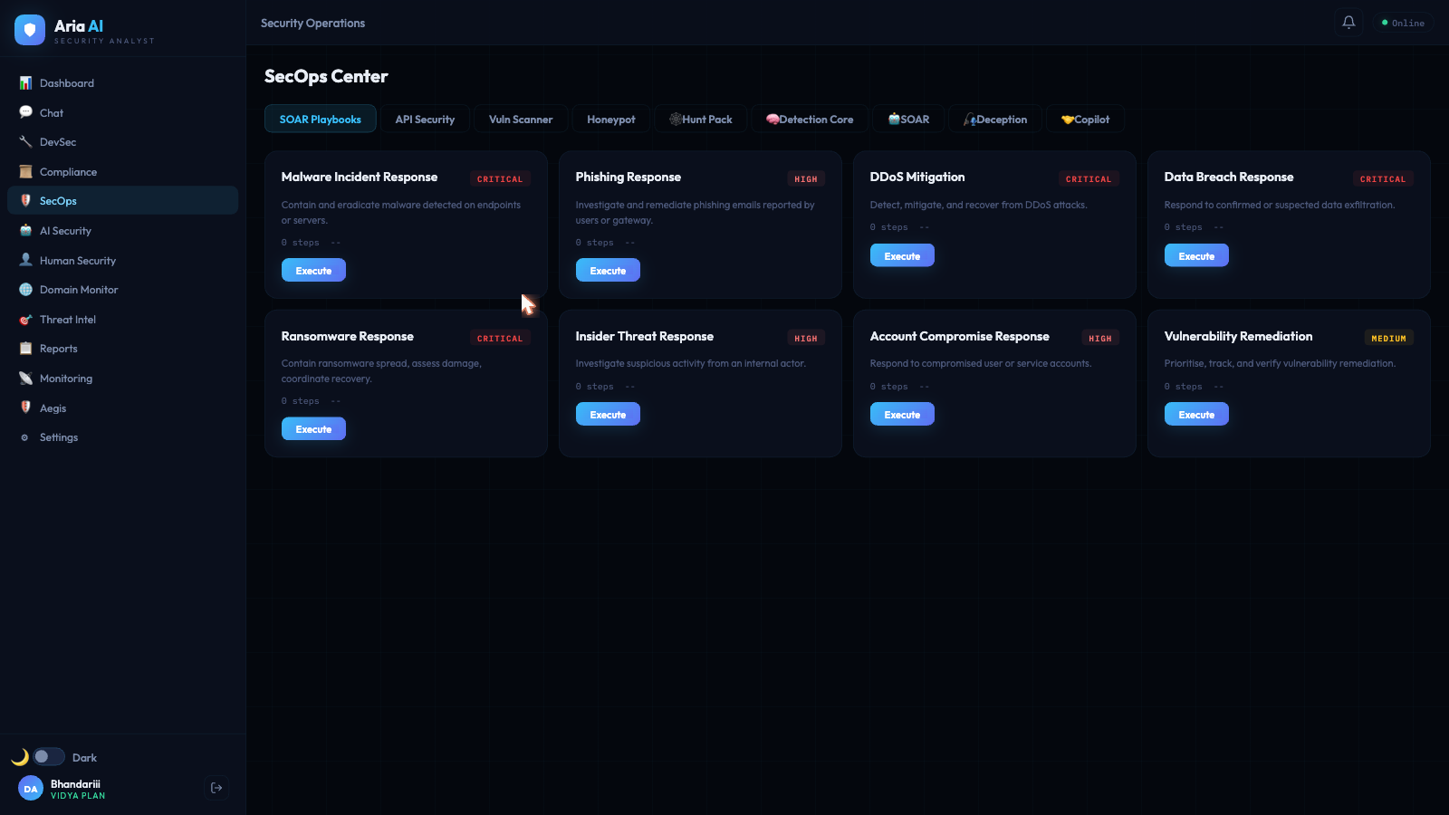 SecOps Center — SOAR Playbooks